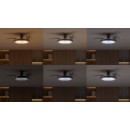 Philips 8721103096081 LED Ventilator mit Licht Atlas  | 35W integrierte LED-Quelle | 4500lm | 2700-6500K | Dimmer | Fernbedienung | chrom