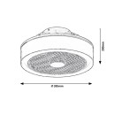 Rabalux 6857 LED-Deckenleuchte mit Ventilator Dalfon 1x30w | 1500lm | 3000-6000k - Grau
