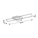 Rabalux 6869 LED-Deckenleuchte Thalita 1x54W | 4200lm | 3000-6500K - Memoryfunktion, dimmbar, Nachtmodus, Fernbedienung, einstellbare Lichttemperatur, chrom