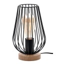Rabalux 6915 Tischleuchte Gremio 1x40W | E27 - schwarz, Holzimitat