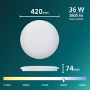 Philips 8721103069115 LED Deckenleuchte CL200 | 36W integrierte LED-Quelle | 3800lm | 4000K | weiß