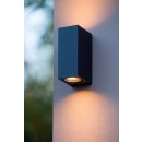 Lucide 69800/02/30 Außen Wandleuchte Zaro 2x35w | Gu10 | IP44 - schwarz, Fleck, dimmbar