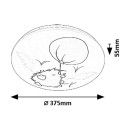 Rabalux 98071191 LED Deckenleuchte Hedgy | 24W integrierte LED-Quelle | 1320lm | 3000K
