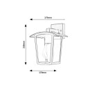 Rabalux 7127 Außenwandleuchte Taverna 1x15W | E27 | IP44 - schwarz