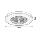 Rabalux 98071334 LED Ventilator mit Licht Dalfon2  | 72W integrierte LED-Quelle | 2100lm | 3000-6500K