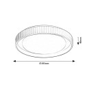 Rabalux 71345 LED Deckenleuchte Pastello | 48W integrierte LED-Quelle | 2800lm | 3000-6500K | Fernbedienung | Dimmer | beige