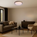 Rabalux 71345 LED Deckenleuchte Pastello | 48W integrierte LED-Quelle | 2800lm | 3000-6500K | Fernbedienung | Dimmer | beige