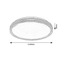 Rabalux 71349 LED Deckenleuchte Monira | 34W integrierte LED-Quelle | 2300lm | 3000-6500K | Fernbedienung | Dimmer | schwarz