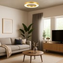 Rabalux 71362 LED Deckenleuchte Cirano | 24W integrierte LED-Quelle | 1420lm | 3000/4000/6000K | gold