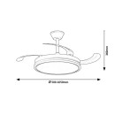 Rabalux 71364 LED Ventilator mit Licht Fluara | 60W integrierte LED-Quelle | 4800lm | 3000-6500K | Fernbedienung | Dimmer | weiß