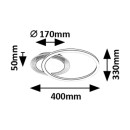 Rabalux 98071368 LED Deckenleuchte Kerstin  | 24W integrierte LED-Quelle | 1800lm | 3000K