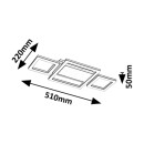 Rabalux 98071374 LED Deckenleuchte Donya  | 24W integrierte LED-Quelle | 1500lm | 4000K