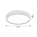 Rabalux 71413 LED Deckenleuchte Corlet | 23W integrierte LED-Quelle | 1900lm | 3000-6500K | Fernbedienung | Dimmer | weiß