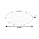 Rabalux 71447 LED Deckenleuchte Danny2 | 60W integrierte LED-Quelle | 4600lm | 3000-6500K | Fernbedienung | Dimmer | weiß