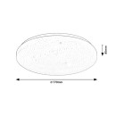 Rabalux 71448 LED Deckenleuchte Danny2 | 80W integrierte LED-Quelle | 5700lm | 3000-6500K | Fernbedienung | Dimmer | weiß