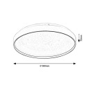 Rabalux 71450 LED Deckenleuchte Zerava | 60W integrierte LED-Quelle | 3800lm | 3000-6500K | Fernbedienung | Dimmer | schwarz