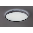Rabalux 71450 LED Deckenleuchte Zerava | 60W integrierte LED-Quelle | 3800lm | 3000-6500K | Fernbedienung | Dimmer | schwarz