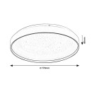 Rabalux 71454 LED Deckenleuchte Zerava | 80W integrierte LED-Quelle | 4600lm | 3000-6500K | Fernbedienung | Dimmer | gold