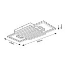 Rabalux 71456 LED Deckenleuchte Noxelle | 28W integrierte LED-Quelle | 1580lm | 3000/4000/6000K | braun