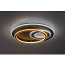 Rabalux 71466 LED Deckenleuchte Brantiel | 60W integrierte LED-Quelle | 3000lm | 3000-6000K | Fernbedienung | Dimmer | schwarz