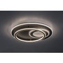 Rabalux 71466 LED Deckenleuchte Brantiel | 60W integrierte LED-Quelle | 3000lm | 3000-6000K | Fernbedienung | Dimmer | schwarz
