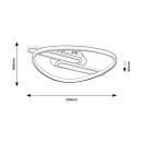 Rabalux 71467 LED Deckenleuchte Brantiel | 60W integrierte LED-Quelle | 3000lm | 3000-6000K | Fernbedienung | Dimmer | schwarz
