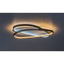 Rabalux 71470 LED Deckenleuchte Brantiel | 57W integrierte LED-Quelle | 3200lm | 3000-6000K | Fernbedienung | Dimmer | schwarz