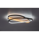 Rabalux 71470 LED Deckenleuchte Brantiel | 57W integrierte LED-Quelle | 3200lm | 3000-6000K | Fernbedienung | Dimmer | schwarz
