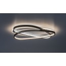 Rabalux 71470 LED Deckenleuchte Brantiel | 57W integrierte LED-Quelle | 3200lm | 3000-6000K | Fernbedienung | Dimmer | schwarz