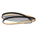 Rabalux 71470 LED Deckenleuchte Brantiel | 57W integrierte LED-Quelle | 3200lm | 3000-6000K | Fernbedienung | Dimmer | schwarz