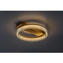 Rabalux 71471 LED Deckenleuchte Rivona | 18W integrierte LED-Quelle | 1400lm | 3000-6500K | Fernbedienung | Dimmer | gold
