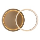 Rabalux 71472 LED Deckenleuchte Rivona | 22W integrierte LED-Quelle | 1500lm | 3000-6500K | Fernbedienung | Dimmer | gold