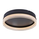 Rabalux 71478 LED Deckenleuchte Seraphiel | 18W integrierte LED-Quelle | 1110lm | 3000-6500K | Fernbedienung | Dimmer | schwarz