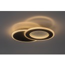 Rabalux 71486 LED Deckenleuchte Lureo | 24W integrierte LED-Quelle | 1510lm | 3000-6500K | Fernbedienung | Dimmer | schwarz