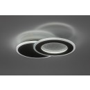 Rabalux 71486 LED Deckenleuchte Lureo | 24W integrierte LED-Quelle | 1510lm | 3000-6500K | Fernbedienung | Dimmer | schwarz