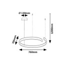 Rabalux 98072115 LED Pendelleuchte Silnora  | 45W integrierte LED-Quelle | 3000lm | 3000+4000+6500K