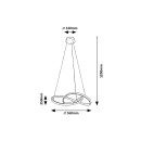 Rabalux 98072215 LED Pendelleuchte Castiel  | 36W integrierte LED-Quelle | 2380lm | 3000K