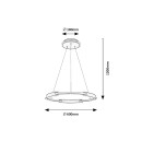 Rabalux 98072229 LED Pendelleuchte Sindri  | 45W integrierte LED-Quelle | 3200lm | 3000+4000K