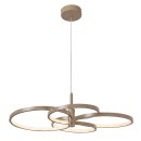 Rabalux 72401 LED Pendelleuchte Isidora | 70W integrierte LED-Quelle | 5600lm | 3000-6500K | Fernbedienung | Dimmer | Seilleuchte | beige
