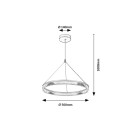 Rabalux 72471 LED Pendelleuchte Rivona | 24W integrierte LED-Quelle | 1700lm | 3000-6500K | Fernbedienung | Dimmer | Seilleuchte | gold