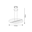 Rabalux 72483 LED Pendelleuchte Norael | 24W integrierte LED-Quelle | 1570lm | 3000K | schwarz