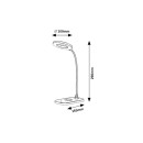 Rabalux 98074013 LED Tischlampe Hardin | 5W integrierte LED-Quelle | 210lm | 2700-5500K