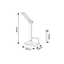 Rabalux 74032 LED Tischlampe Elumo | 5W integrierte LED-Quelle | 300lm | 3000/4000/6000K | mit Schalter | Dimmer | weiß
