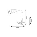 Rabalux 74090 Tischlampe Aldo GU10 | mit Schalter | mit Clip | orange