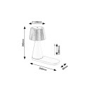 Rabalux 98074214 LED Tischlampe Zavier  | 5W integrierte LED-Quelle | 220lm | 3000+4000+5000K