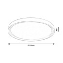 Rabalux 75087 LED Deckenleuchte Zerina | 54W integrierte LED-Quelle | 4000lm | 3000-6500K | weiß