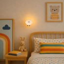 Rabalux 76045 LED Tischlampe Dreamies | 3W integrierte LED-Quelle | 40lm | 3000K | mit Schalter | rgb - farbig | weiß