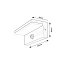 Rabalux 98077116 LED Außenwandleuchte Zaragoza  | 9W integrierte LED-Quelle | 850lm | 2700+4000K