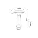 Rabalux 98077146 LED Tischlampe Polperro  | 3W integrierte LED-Quelle | 180lm | 2800+4000+6000K