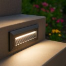 Rabalux 77189 LED Außenwandleuchte Kavala | 6W integrierte LED-Quelle | 300lm | 3000/4000/6000K | schwarz